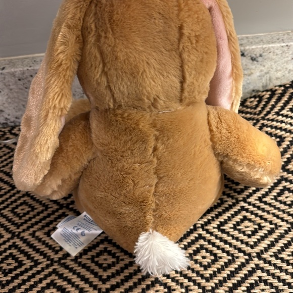 Build A Bear Workshop Light Brown Tan Rabbit Bunny Stuffed Plush Pink Nose BAB - Picture 6 of 8
